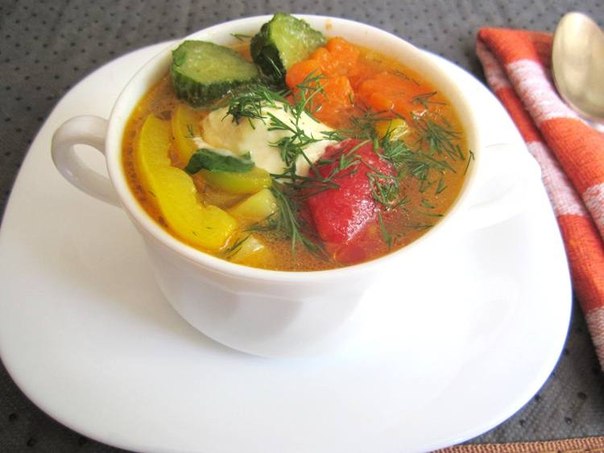   Рецепт очень вкусного растительного супа, просто пальчики оближешь - "7 в 1"